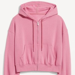 NWT OLD NAVY Fleece Full-Zip Hoodie Color: Rose Gold
drawstring hood